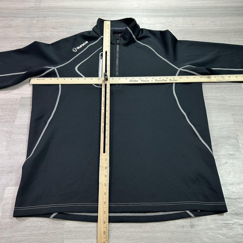 Sunice Pullover Mens XL Black 1/4 Zip Long Sleeve Golf Performance Top S77000 - Picture 5 of 11